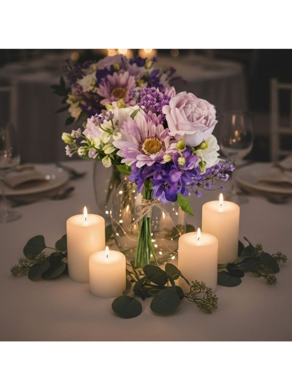 Lavender Purple Artificial Bouquet Real Touch Roses Gerbera Daisy Wedding Bouque - Picture 5 of 10